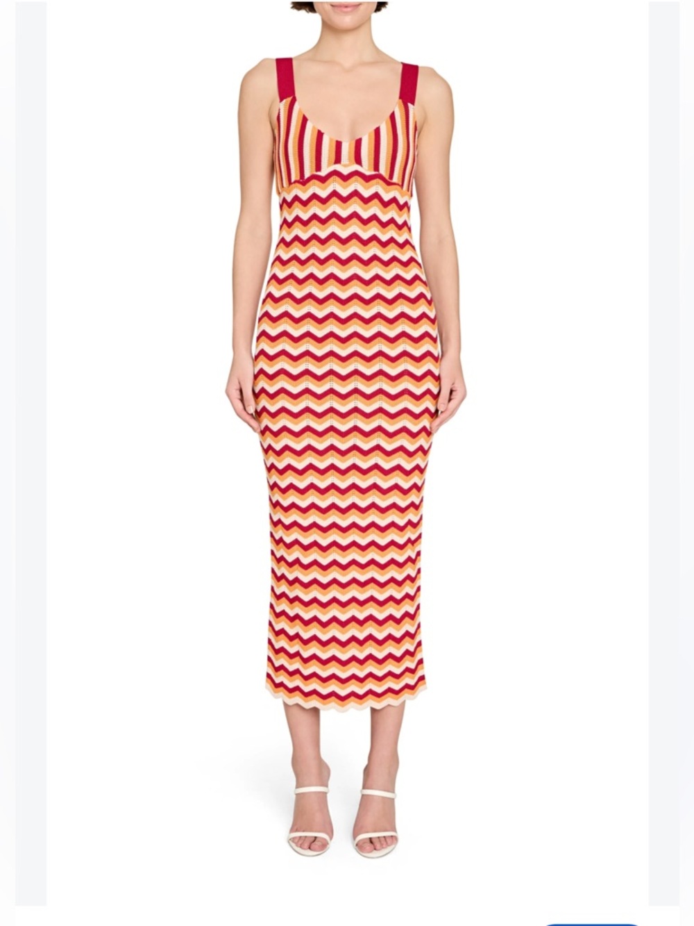 Dress Amanda Uprichard Daiquiri Dress Multicozy sweater-knit chevron new nwt m